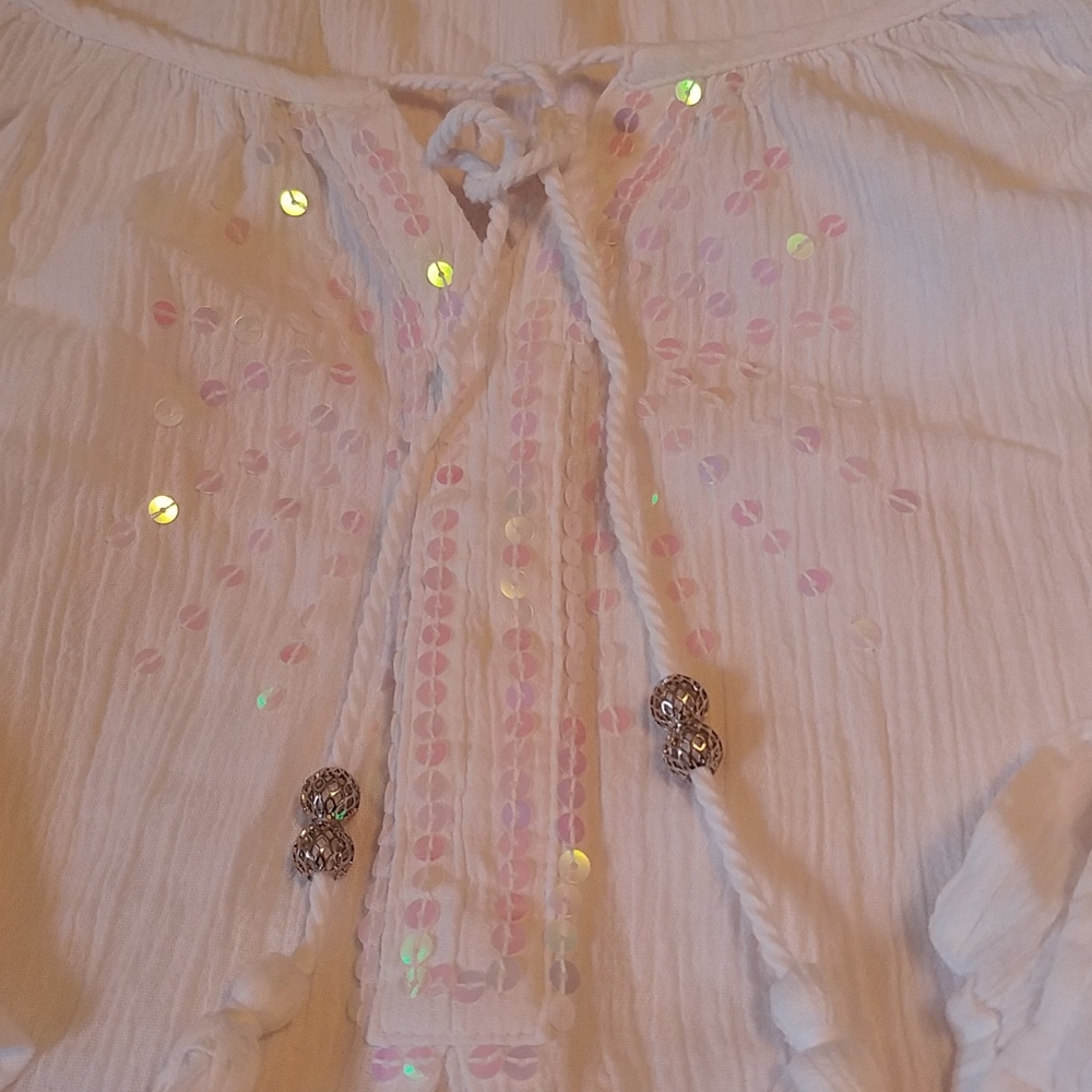 Gauze with Seqins Top